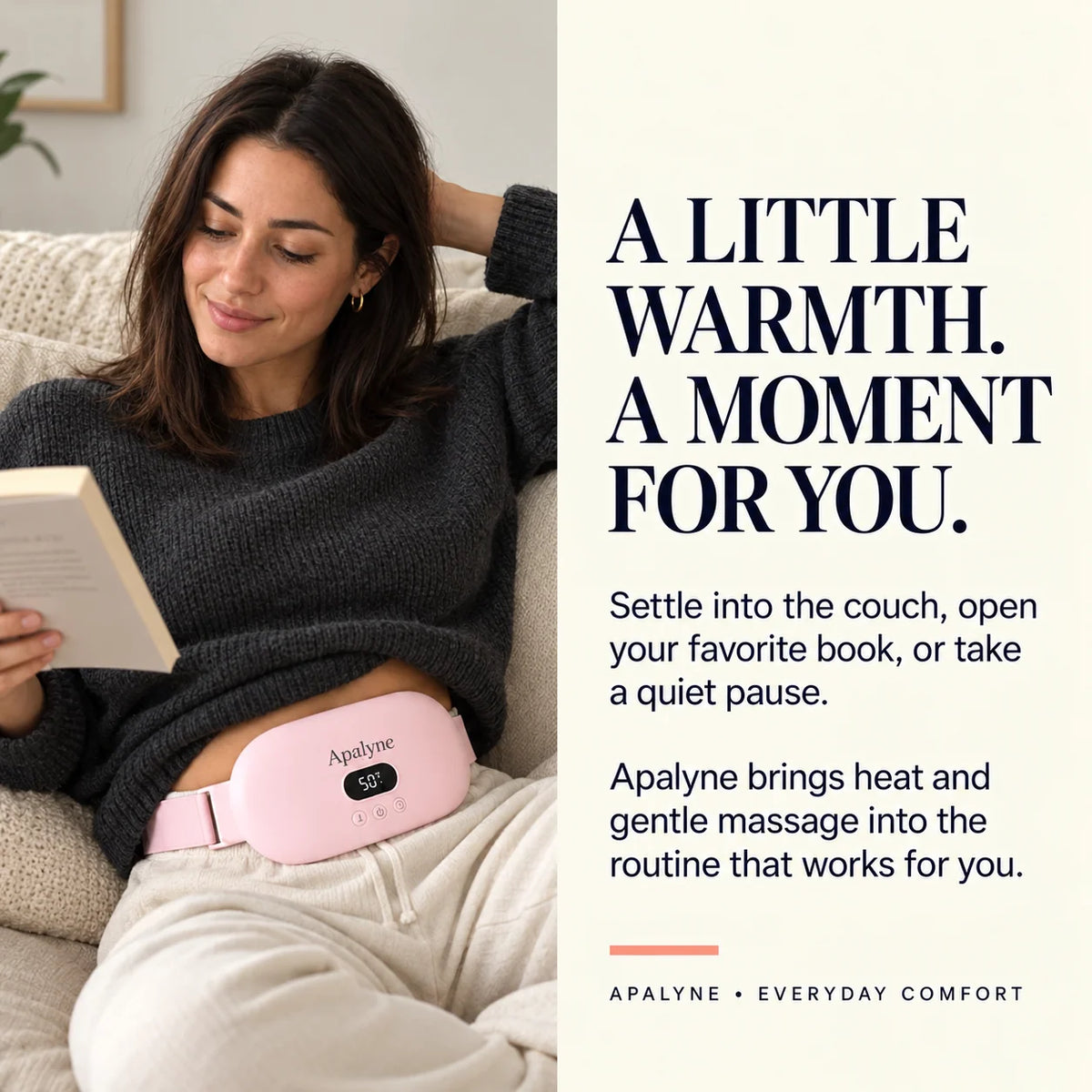 Apalyne - Wearable Heat & Massage for Period-Day Comfort