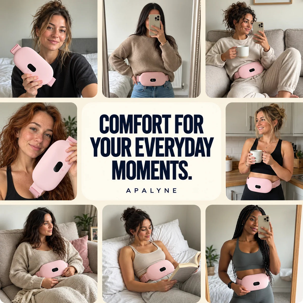 Apalyne - Wearable Heat & Massage for Period-Day Comfort